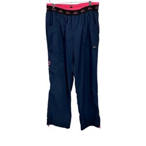 Koi Lite Women's Petite Medium Navy Scrub Pants Slim Fit Stretch Medical